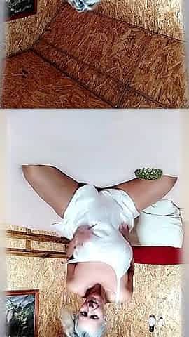 Hot Housewife Lukerya on a Big Soft Bed