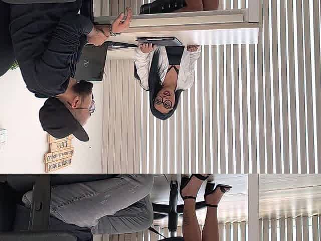 Concupiscent secretary seduces dude at job interview and ends up getting screwed in the office