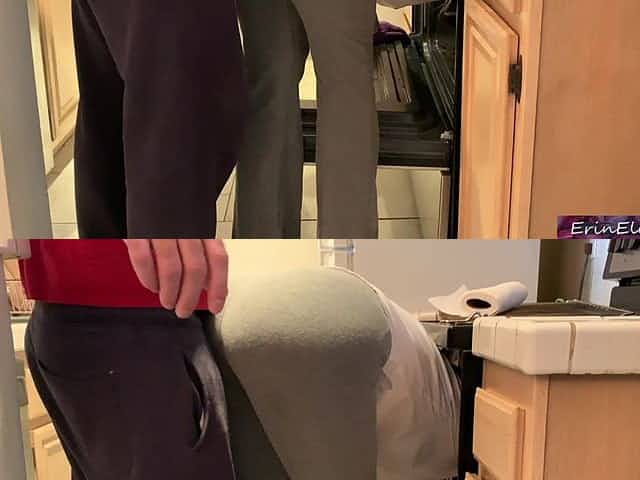 Stepmom is horny and stuck in the oven