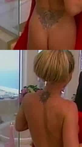 Hot Blonde with Hairy Pussy Gets Pampered in the Bathroom