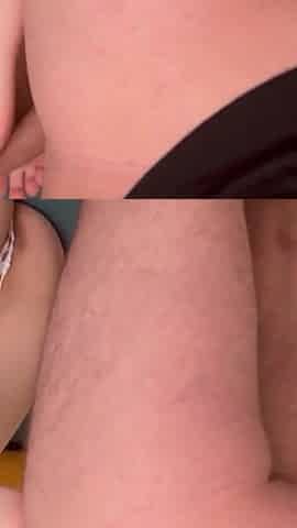 Stepdaughter Masturbates Her Stepdad with Her Feet Until He Cums