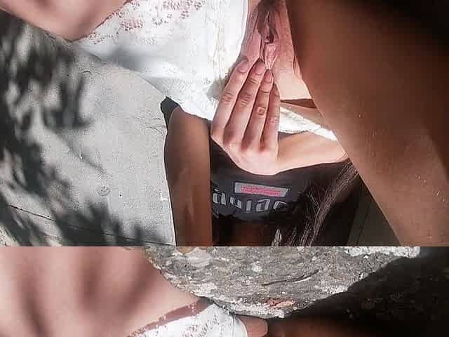 My Neighbors can't Catch Me! Outdoor Creampie Fingering - HD Clip