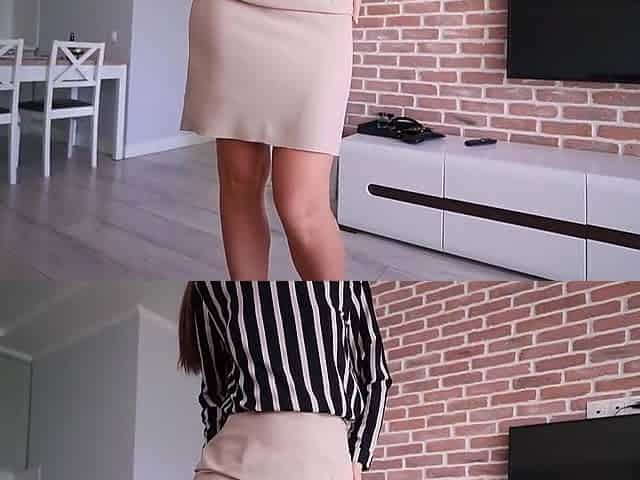 Verified Amateurs - Bossy Milf Caught Her Stepsons Boner Before Work - Is She Gonna Help?