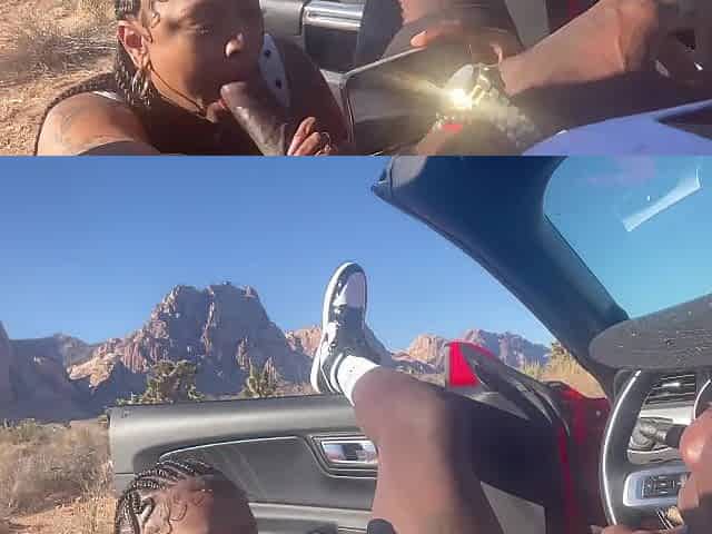 LATIN CHICK Whore Sucks Cum Out on SIDE of ROAD