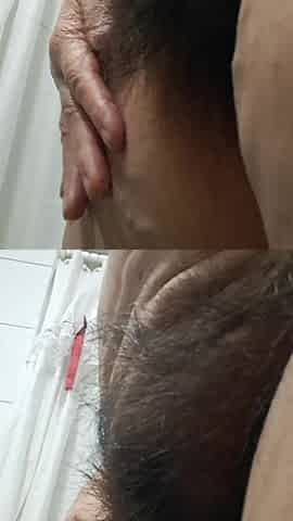 Mature, Hairy, Big MILF Pussy From the Side