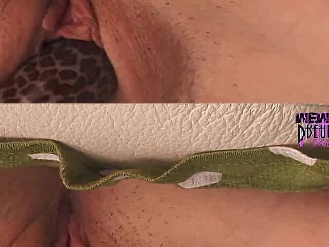 Pierced Twat Freak Goes Anal with 2nd Sextoy