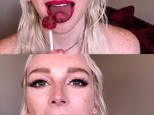 Face Fetish JOI Student Seduces Professor With Red Lipstick And Sugar-plum On FaceTime - Remi Reagan