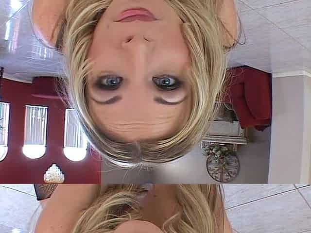 Horny big boobed fat chubby busty blonde