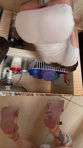 You Can See Everything in Pajamas Cooked in a Thong and Bra Underneath