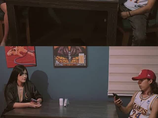 Cuckquean watched her stepson fucking a skinny maid in the kitchen