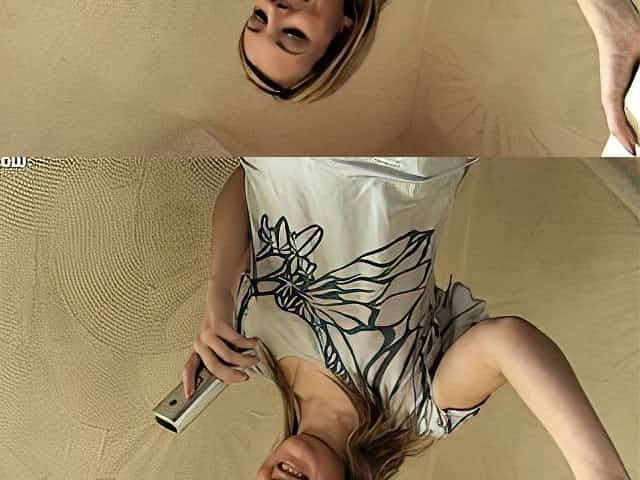 Upskirt Amateur Blonde Shows Tight Pussy