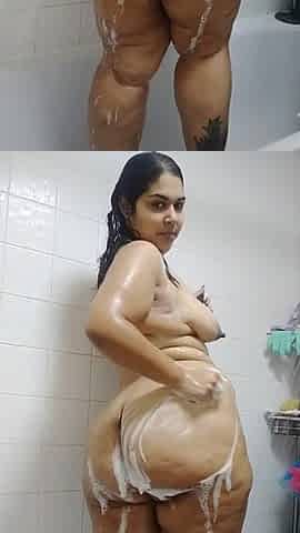 Showering Big Ass BBW