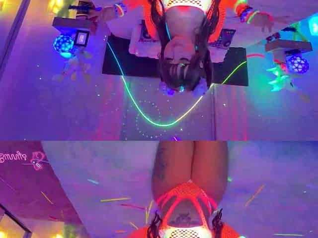 Bunny Fae And Brian Get Wild In Neon Crotchless Bodysuit Play!