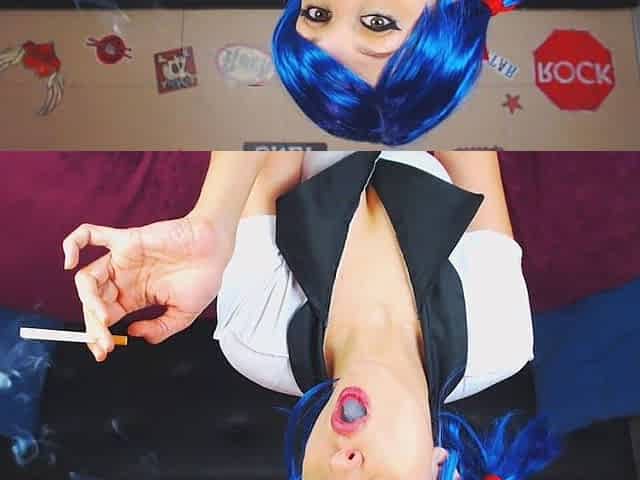 Smoking Fetish. Ladybug. Cosplay