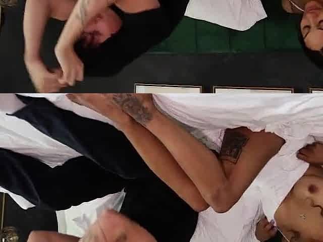Latin babe got a thing for White Lads with BIGGEST RODS