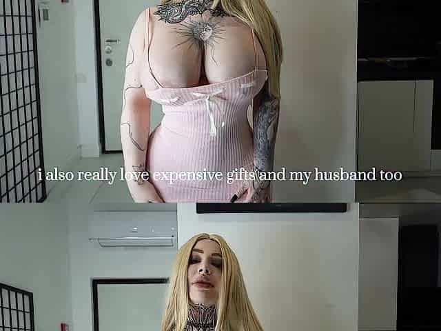Dumb Blonde Slut Fucked Me Instead Of Rent While Her Husband Isn't Looking