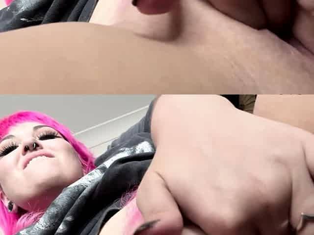 Amateur redhead poses and masturbates with toys