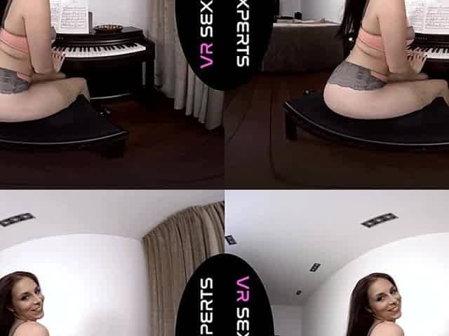 Piano Lessons With Antonia Sainz - Busty Brunette Pornstar Solo