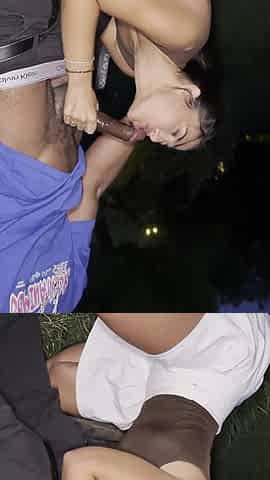 Interracial Outdoor Sex in the Middle of the Street - Nuria Millan with BBC