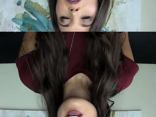 Amateur busty brunette masturbates and does hand job