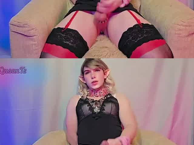 sexy climax of a nice-looking teenage femboy