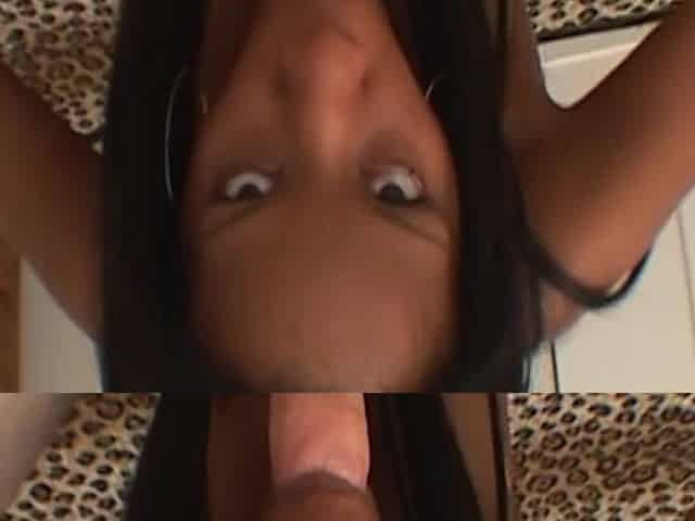 Busty Ebony Girl Sucks BWC