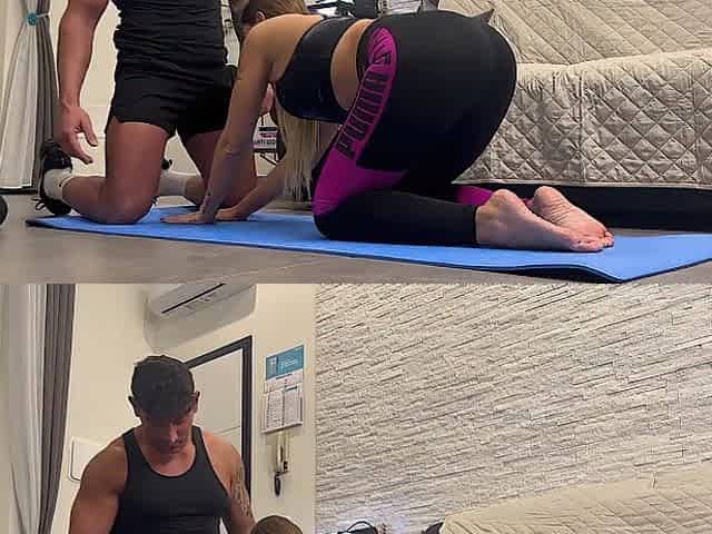 ITALIAN 3SOME - Stepbrother walks in on Marika Milani with her personal coach and joins 'em