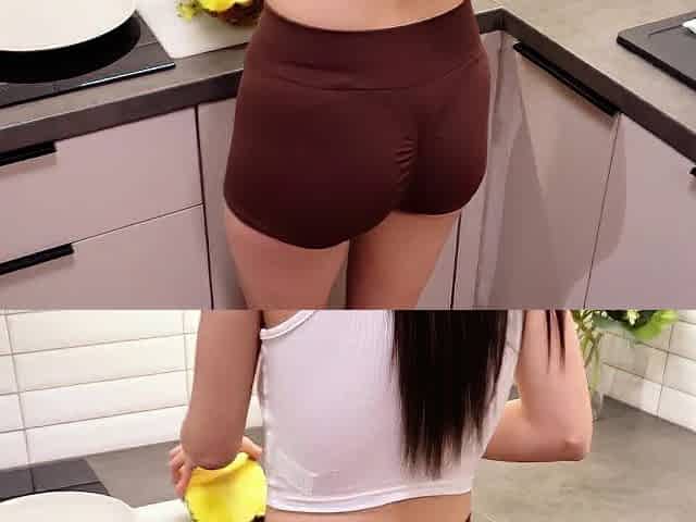 Banged my girlfriend in the kitchen in advance of the neighbors arrived