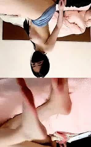 Amateur young teen solo masturbation on her livingroom