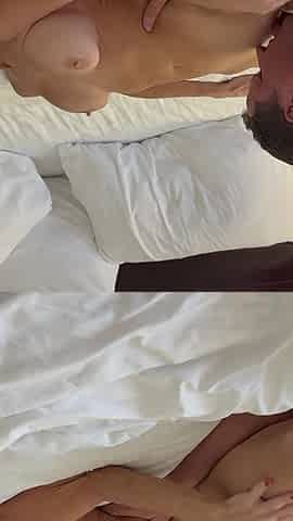 Hotel Room Slut Gets Eaten, Fucked, and Sucks Cock.