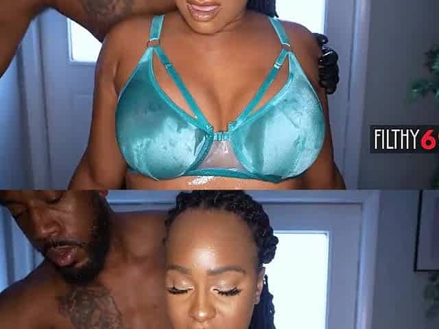 Breasty ebony chick massaged and banged to climax - Nyny Lew