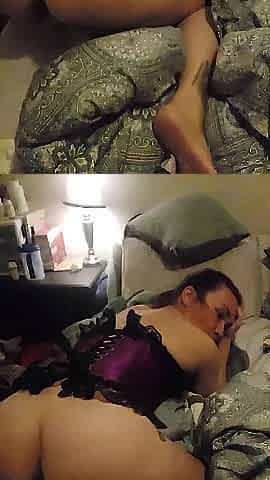 Kiki in a Corset - on all 4s from behind