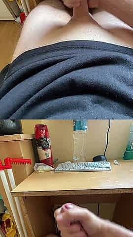 Masturbating my dick and cumming