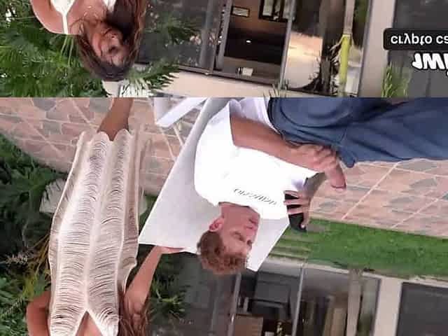 Stepmom and stepson romping in the pool, super-hot porn!
