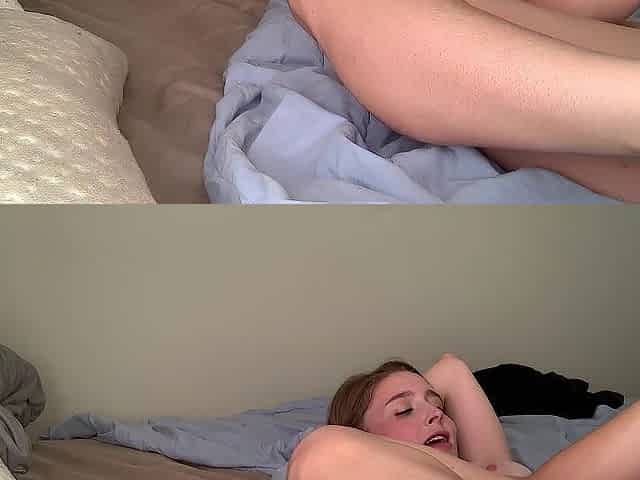 Voyeur livecam catches steamy teen 3some