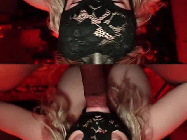 Blonde Sucking On Dark Cock
