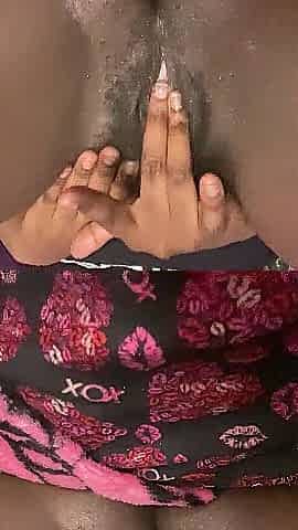 Black hotty stroking and finishes with load