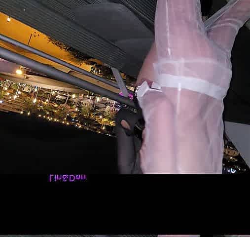 Cap d Agde. Pair screwing in public on the balcony. Cumplay.