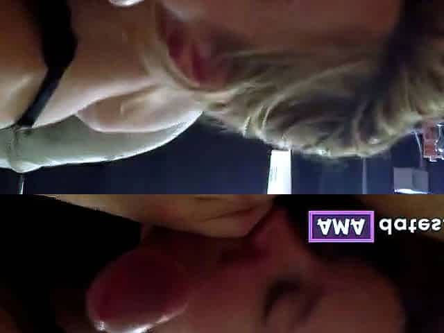 Blonde Amateur Girlfriend Gives Head and Swallows