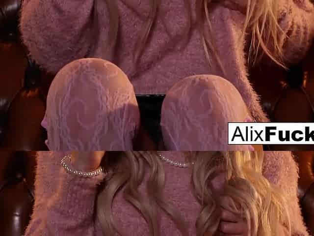 Alix Lynx : Alix Lynx uses a glass toy to satisfy her wet pussy