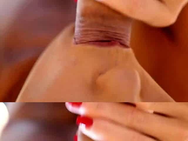 Schlampiger Blowjob und Handjob von einem deutschen Teenager