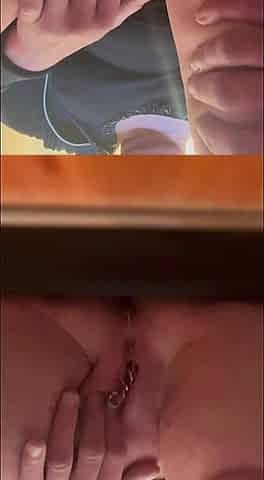 Squirting Pee Strong Stream After Orgasm by Rubbing My Pierced Clit