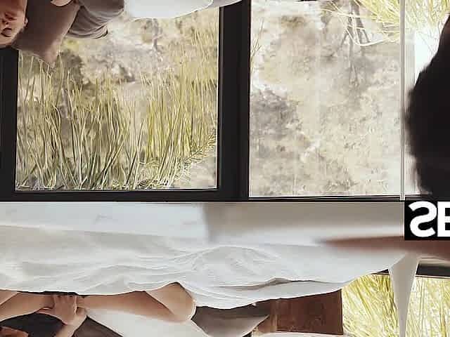 Her large natural boobs bounce enticingly as that babe sucks and screws