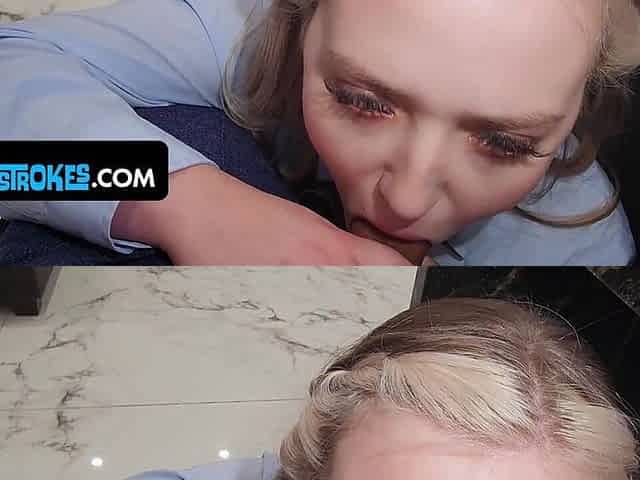 His Horny Stepdaughter Knows the Best Secretaries Fuck Their Bosses While They Work