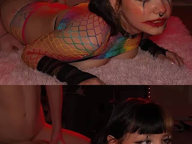 Perfect Clown Slut Deepthroats A Big Cock