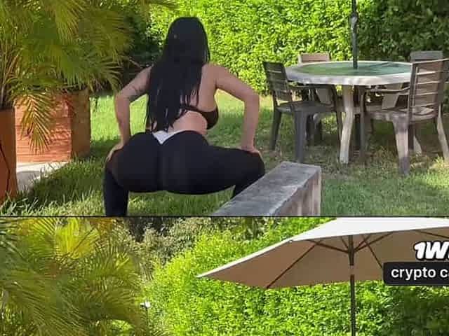 Sultry Latin milf spills on the street with thick knockers while railing a horse, embarrassing slut.