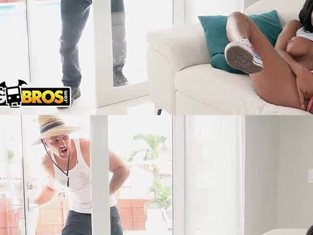 BANGBROS - Hawt Ebony Pornstar Sarai Minx Taking Wang From J-Mac