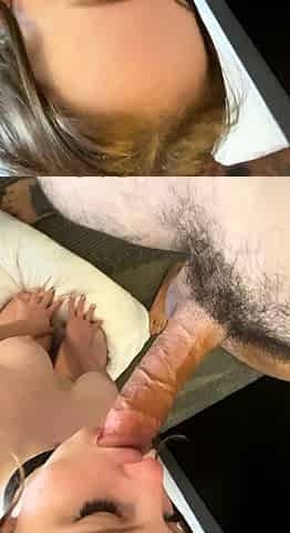 Amateur brunette teen blowjob and cumshot