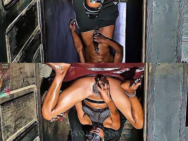 Homemade Black Doorway Creampie_ Cum Trickling Everywhere