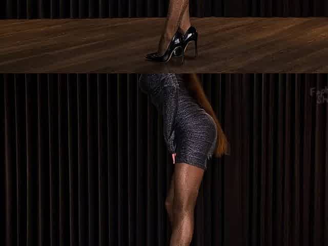 905 Shiny Lurex Pantyhose and Minidress